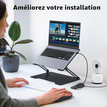 Hub USB 3.0 Acer – Adaptateur Ultra‑Fin à 4 Ports USB‑A – Adaptateur Ultra‑Fin 4 Ports USB 3.0 avec Port USB‑C 5V 3A - Compatible avec Ordinateurs Portables, Bureaux, Souris, Claviers – Transfert 5 Gbit/s – Plug-and‑Play – Windows, Linux, Acer, Chromebook