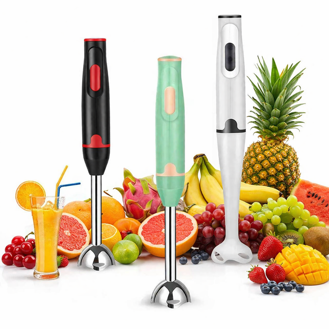 Mixeur Plongeant Électrique 300W – Bâton Mélangeur pour Aliments, Pâtisserie et Boissons – Corps en Acier Inoxydable, Lames Détachables – Tension Universelle 111V-240V avec Prise US – Longueur 38 cm