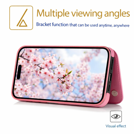 Étui Portefeuille iPhone avec Embrochure Papillon, Support Magnétique et Porte-Cartes | Pour iPhone 16 Pro Max 16e 15 14 13 12 11 SE2 X XR XS 8 7 Plus
