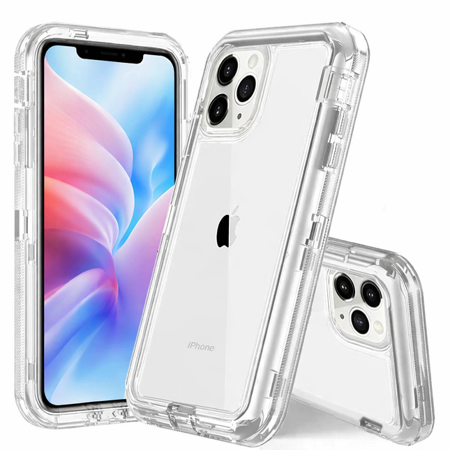 Coque 3en1 Poche Haute Protection Hybrid Armor Antichoc | Étui Pour iPhone 16 15 14 13 12 11 Pro Max Plus | Étui Renforcé Militaire TPU + Acrylic
