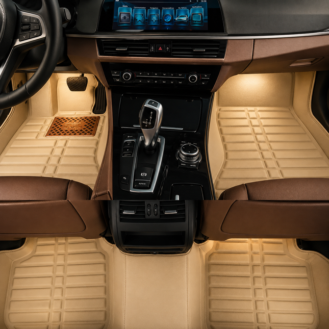 Tapis de Sol Personnalisés en Cuir pour Honda CR-V CRV 2012-2016 – Panneau de Doublure Sur-Mesure – Coussin Tapis 5 Places – Imperméable, Antidérapant, Résistant à l'Usure – Accessoires Intérieurs