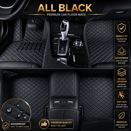 Tapis de Sol Personnalisés pour Honda CR-V CRV – Tapis Automobiles sur Mesure en Cuir Artificiel – Protection Sur-Mesure – Lot 2 Rangées – Accessoires Intérieurs Haut de Gamme – Fabriqués sur Commande