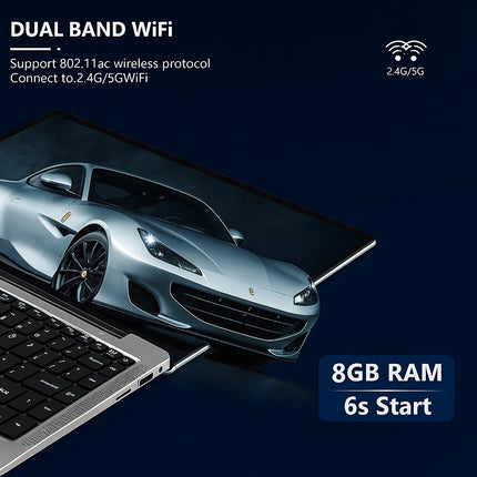 AKPAD CT151 - PC Portable 14,1" Windows 11 Pro - Intel Quad-Core, 6GB RAM, SSD 128GB à 1TB - Ordinateur Portable Étudiant Léger