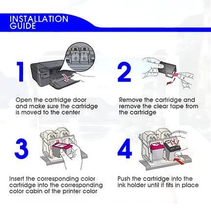 Cartouche d'Encre Rechargeable HP 63XL – Compatible Deskjet 1110, 2130, 3630, ENVY 4520, OfficeJet 4650