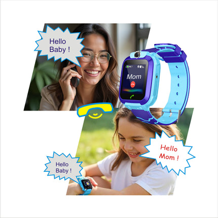 Montre Connectée Enfant GPS 2G XMSJ Q12 Max Pro Kids Smart - Appels, SOS, Étanche, Tracker - Pour Filles et Garçons