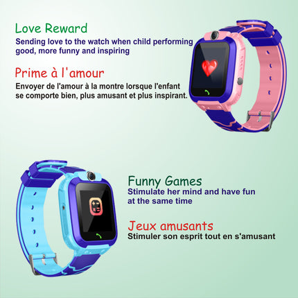 Montre Connectée Enfant GPS 2G XMSJ Q12 Max Pro Kids Smart - Appels, SOS, Étanche, Tracker - Pour Filles et Garçons