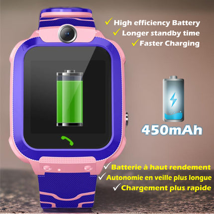 Montre Connectée Enfant GPS 2G XMSJ Q12 Max Pro Kids Smart - Appels, SOS, Étanche, Tracker - Pour Filles et Garçons