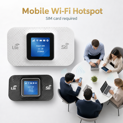 Routeur Hotspot Mobile WiFi 6 4G/5G – Prise en Charge de 10 Appareils– Emplacement pour Carte SIM – Routeur Sans Fil Portable Maison et Voyages – Puce Qualcomm – Batterie 2100-3000 mAh