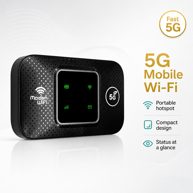 Routeur Hotspot Mobile WiFi 6 4G/5G – Prise en Charge de 10 Appareils– Emplacement pour Carte SIM – Routeur Sans Fil Portable Maison et Voyages – Puce Qualcomm – Batterie 2100-3000 mAh