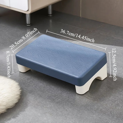 Repose-Pieds Ergonomique en PP pour Bureau – Confortable et Peu Encombrant – Convient Sous le Bureau, au Travail, sur le Canapé et à l'Étude – Rembourré – Rotatif – Coloris Blanc, Gris, Bleu – Plastique Durable