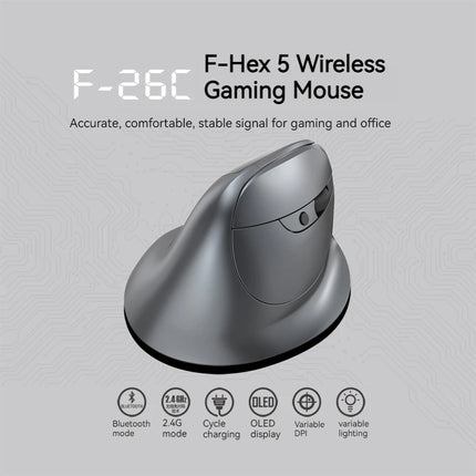 Souris Sans Fil – 2,4 GHz et Bluetooth – Écran LED DPI Réglable – 8 Boutons – 3200 DPI – Rechargeable – Pour Ordinateur Portable, Bureau et Gaming – Certifiée CE – Main Droite
