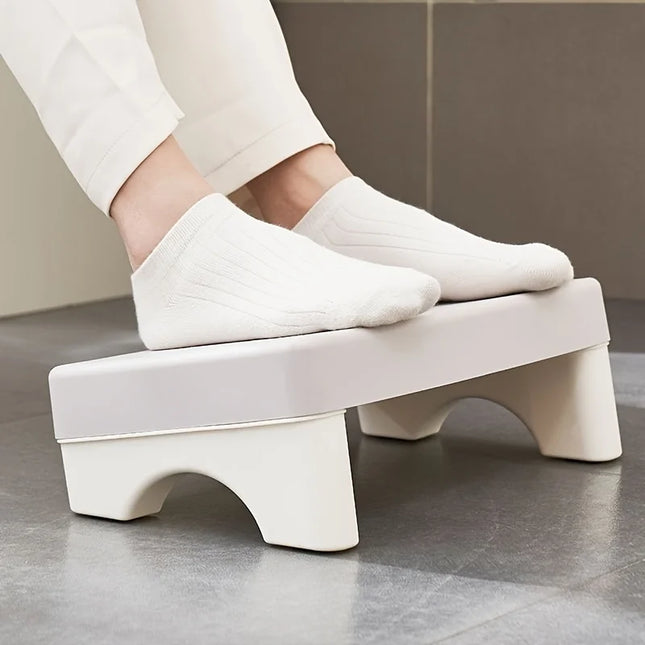 Repose-Pieds Ergonomique en PP pour Bureau – Confortable et Peu Encombrant – Convient Sous le Bureau, au Travail, sur le Canapé et à l'Étude – Rembourré – Rotatif – Coloris Blanc, Gris, Bleu – Plastique Durable
