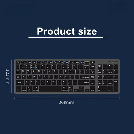 Clavier Sans Fil Bluetooth 5.0 & 2.4G – Mini Clavier Multimédia 102 Touches Ergonomique Compatible PC, Laptop, MacBook, iPad & Android