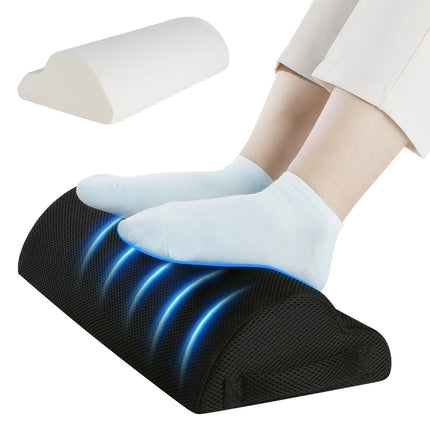 Coussinets de Soutien des Pieds pour Bureau – Repose-Pieds Ergonomique – Soulage les Douleurs du Dos et des Hanches – Pour Travail, Gaming, Ordinateur – Accessoire de Bureau à Domicile – Polyester Durable – Sans Électricité