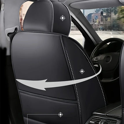 Housses de Siège Auto en Cuir Artificiel – Multi-Couleurs – Ajustement Universel – Idéal pour Améliorer le Style et la Protection de l'Intérieur Automobile – Mousse PE Rembourrée – Toutes Saisons – Disponible à l'Unité ou par Paire
