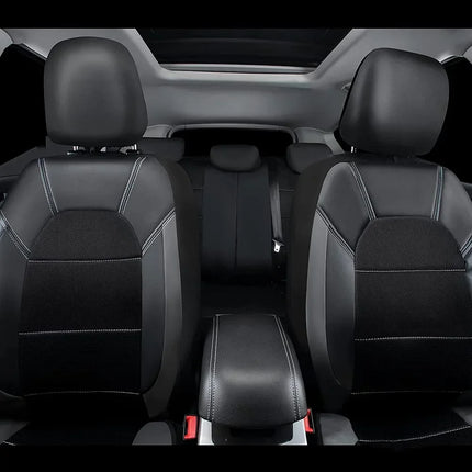 Housse de Siège de Voiture Universelle en Cuir PU – Ensemble Complet 9 Pièces – Luxe – 5 Sièges – Haute Qualité – Protection Complète 5 Places pour Voitures, SUV, Camions, Fourgonnettes
