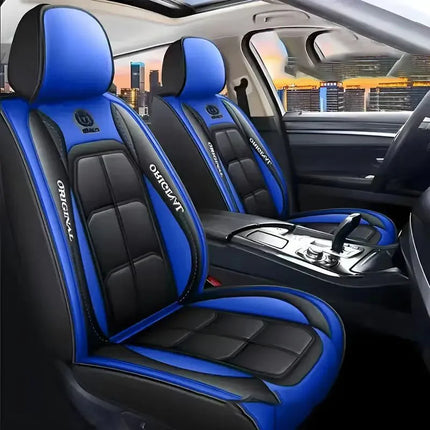 Housse de siège tout compris, Housse de Siège Auto Universelle en Cuir – Entièrement en Cuir – Toutes Saisons – Mousse PE Rembourrée – Disponible à l'Unité ou par Paire entièrement en cuir, housse de coussin universel toutes saisons