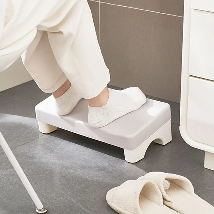 Repose-Pieds Ergonomique en PP pour Bureau – Confortable et Peu Encombrant – Convient Sous le Bureau, au Travail, sur le Canapé et à l'Étude – Rembourré – Rotatif – Coloris Blanc, Gris, Bleu – Plastique Durable