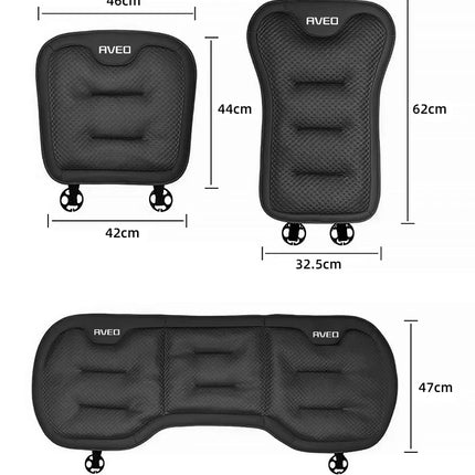 Coussin de Siège de Voiture pour Chevrolet Aveo T250 T300 (2011-2024) – Housse de Protection Dossier et Siège Arrière – Matériau Soie Glacée – Toutes Saisons – Rembourrage en Duvet – Épaisseur Standard