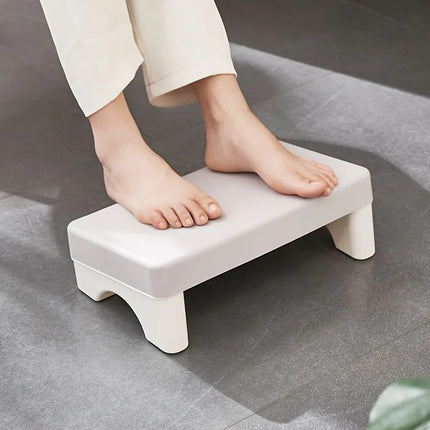 Repose-Pieds Ergonomique en PP pour Bureau – Confortable et Peu Encombrant – Convient Sous le Bureau, au Travail, sur le Canapé et à l'Étude – Rembourré – Rotatif – Coloris Blanc, Gris, Bleu – Plastique Durable