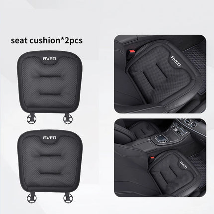 Coussin de Siège de Voiture pour Chevrolet Aveo T250 T300 (2011-2024) – Housse de Protection Dossier et Siège Arrière – Matériau Soie Glacée – Toutes Saisons – Rembourrage en Duvet – Épaisseur Standard