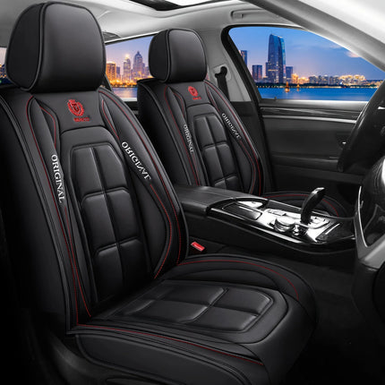 Housses de Siège Auto en Cuir Artificiel – Multi-Couleurs – Ajustement Universel – Idéal pour Améliorer le Style et la Protection de l'Intérieur Automobile – Mousse PE Rembourrée – Toutes Saisons – Disponible à l'Unité ou par Paire