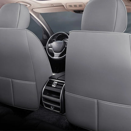 Housses de Siège de Voiture Universelles 5 Places – Style Professionnel Simple – Confortables et Durables pour Toutes les Saisons – Adaptées à la Plupart des Véhicules – Cuir Artificiel – Mousse PE Rembourrée