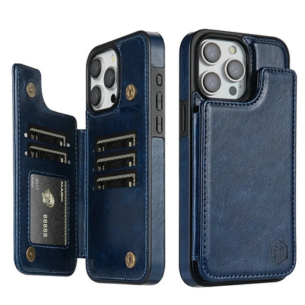 Étui Portefeuille Cuir PU Anti-RFID et Anti-Vol Magnétique | Pour iPhone 16 Pro Max 15 Plus 14 13 12 11 SE3 SE2 XR XS 8 7 | Poche Coque de Protection avec Porte-Cartes et Support