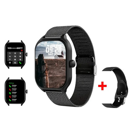 Montre Connectée H9 - 2,01" HD - Appels, Fréquence Cardiaque, 100+ Modes de Sport - Étanche - Homme / Femme