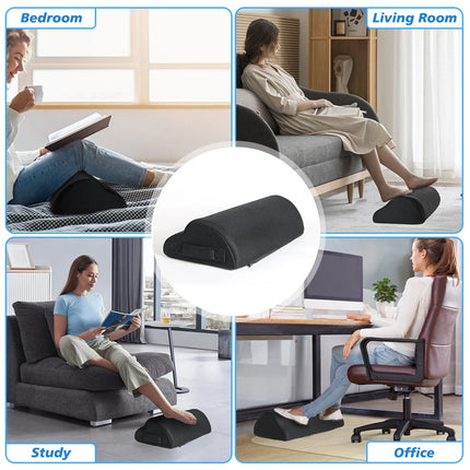 Coussinets de Soutien des Pieds pour Bureau – Repose-Pieds Ergonomique – Soulage les Douleurs du Dos et des Hanches – Pour Travail, Gaming, Ordinateur – Accessoire de Bureau à Domicile – Polyester Durable – Sans Électricité