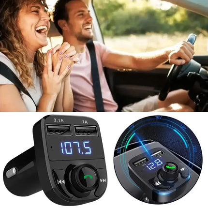 Émetteur FM Bluetooth 5.0 Voiture - Double USB 3.1A - Charge Rapide - Affichage Numérique - Kit Mains-Libres