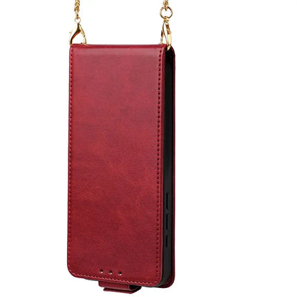 Étui Portefeuille Bandoulière Cuir avec Miroir et Longue Dragonne | Poche Pour Samsung Galaxy A05 A06 A16 A15 A36 A56 A26 5G