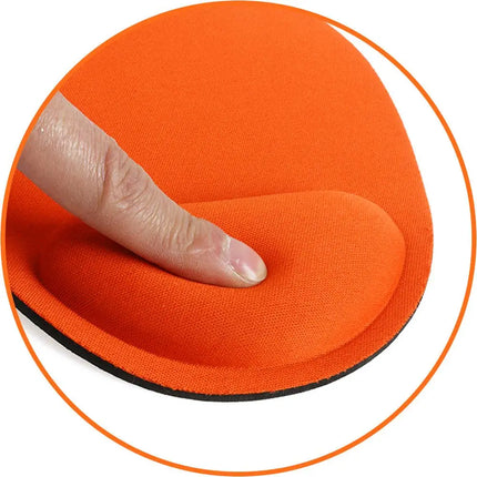 Tapis de Souris Ergonomique avec Repose-Poignet Confortable – Antidérapant – Polymère Souple – Surface Éponge et Tissu – Dos Caoutchouc Néoprène – Pour PC, Ordinateur Portable – Taille 23 x 18 cm