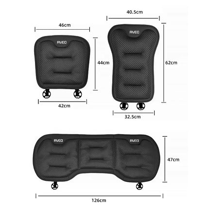 Coussin de Siège de Voiture pour Chevrolet Aveo T250 T300 (2011-2024) – Housse de Protection Dossier et Siège Arrière – Matériau Soie Glacée – Toutes Saisons – Rembourrage en Duvet – Épaisseur Standard