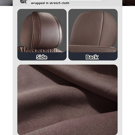 Housses de Siège de Voiture Universelles 5 Places – Style Professionnel Simple – Confortables et Durables pour Toutes les Saisons – Adaptées à la Plupart des Véhicules – Cuir Artificiel – Mousse PE Rembourrée