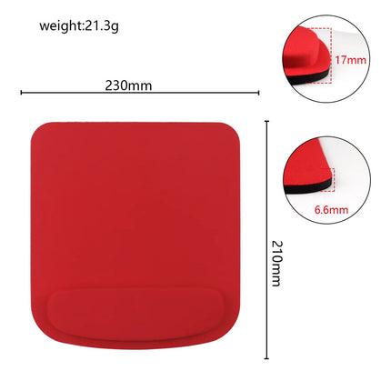 Tapis de Souris Ergonomique Eva – Repose-Poignet Intégré – Confortable – Antidérapant – Pour Gaming, Bureautique, Ordinateur Portable – Accessoire de Bureau – Couleur Unie – Caoutchouc Durable