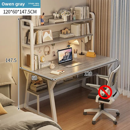 Bureau d’Ordinateur Multifonctionnel pour Chambre à Coucher – Simple et Élégant – Avec Bibliothèque Intégrée et Bureau d’Écriture – Style Modern Minimalism – Bois Durable – Poids 25 kg – Idéal pour Étude, Maison, Bureau