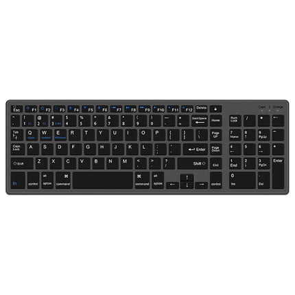Clavier Sans Fil Bluetooth 5.0 & 2.4G – Mini Clavier Multimédia 102 Touches Ergonomique Compatible PC, Laptop, MacBook, iPad & Android