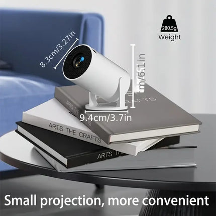 Mini Projecteur Portable 4K, Projecteur HD WiFi 200" - Compatible Smartphone/iPhone/PC/PS5/USB, Autofocus, Correction Keystone Automatique, Double Haut-Parleurs, Idée Cadeau