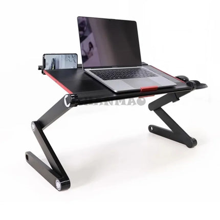 Bureau pour Ordinateur Portable Couché – Support Pliable et Réglable pour Tablette – Table de Lit Mobile – Étagère pour Clavier Intégrée – Aluminium Léger – Indépendant – Pour Lit, Canapé, Bureau