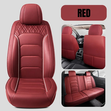Housses de Siège de Voiture Universelles 5 Places – Style Professionnel Simple – Confortables et Durables pour Toutes les Saisons – Adaptées à la Plupart des Véhicules – Cuir Artificiel – Mousse PE Rembourrée