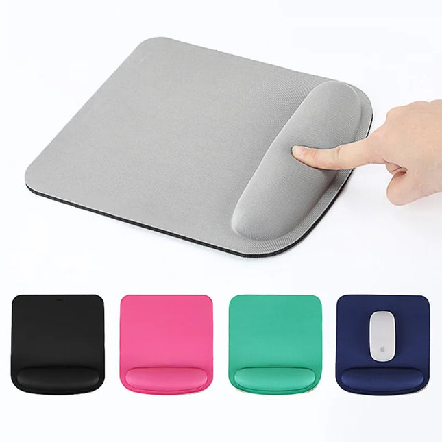 Tapis de Souris Ergonomique Eva – Repose-Poignet Intégré – Confortable – Antidérapant – Pour Gaming, Bureautique, Ordinateur Portable – Accessoire de Bureau – Couleur Unie – Caoutchouc Durable