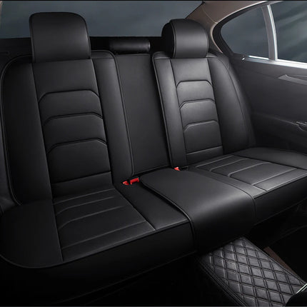 Housses de Siège de Voiture Universelles 5 Places – Style Professionnel Simple – Confortables et Durables pour Toutes les Saisons – Adaptées à la Plupart des Véhicules – Cuir Artificiel – Mousse PE Rembourrée