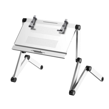 Bureau pour Ordinateur Portable Couché – Support Pliable et Réglable pour Tablette – Table de Lit Mobile – Étagère pour Clavier Intégrée – Aluminium Léger – Indépendant – Pour Lit, Canapé, Bureau