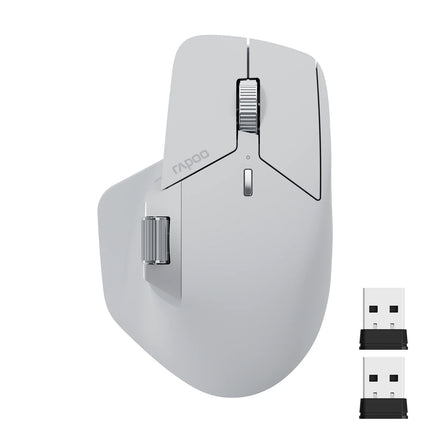 Souris Sans Fil Multi-Appareils Ergonomique MT760L/MT760M – 4000 DPI – Capteur Laser – 11 Boutons Programmables – Batterie 90 Jours – Recharge USB-C – Technologie M+ Cross-Computer – Charge Sans Fil Qi Compatible