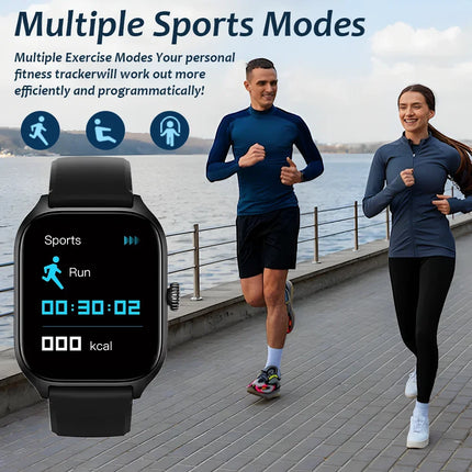Montre Connectée H9 - 2,01" HD - Appels, Fréquence Cardiaque, 100+ Modes de Sport - Étanche - Homme / Femme