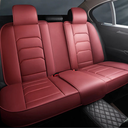 Housses de Siège de Voiture Universelles 5 Places – Style Professionnel Simple – Confortables et Durables pour Toutes les Saisons – Adaptées à la Plupart des Véhicules – Cuir Artificiel – Mousse PE Rembourrée