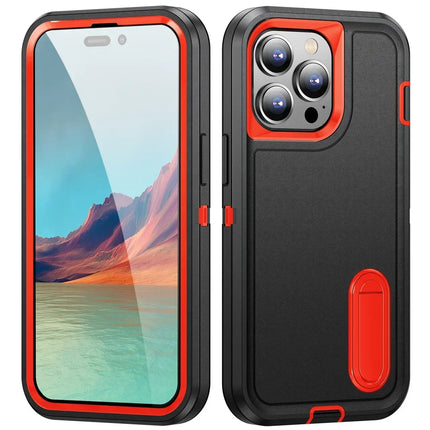 Coque Étui Anti-Choc Militaire à 3 Couches avec Support Kickstand | Pour iPhone 17 Pro Max, 16 15 14 13 12 11 Pro Max Plus etc | Protection Lourde PC + TPU