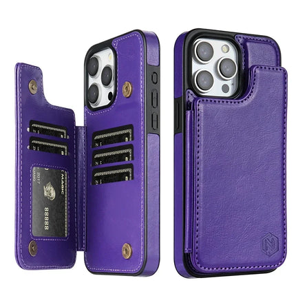 Étui Portefeuille Cuir PU Anti-RFID et Anti-Vol Magnétique | Pour iPhone 16 Pro Max 15 Plus 14 13 12 11 SE3 SE2 XR XS 8 7 | Poche Coque de Protection avec Porte-Cartes et Support