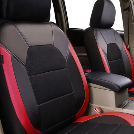 Housse de Siège de Voiture Universelle en Cuir PU – Ensemble Complet 9 Pièces – Luxe – 5 Sièges – Haute Qualité – Protection Complète 5 Places pour Voitures, SUV, Camions, Fourgonnettes
